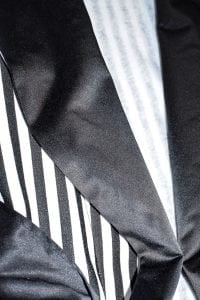 Men's Dressing Gown Black and White Striped Cotton - Image 6