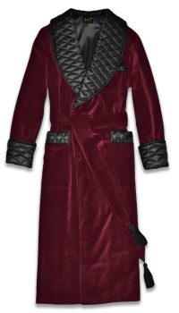 black burgundy velvet dressing gown 1, Dressing Gowns and Pajamas by Baturina Homewear
