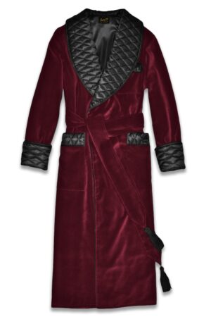 black burgundy velvet dressing gown 1, Dressing Gowns and Pajamas by Baturina Homewear