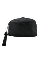 Men's Tasseled Smoking Cap Black Cotton Velvet