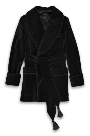 mens velvet dressing gown smoking jacket robe
