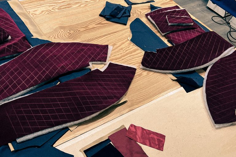 Pieces of a dressing gown