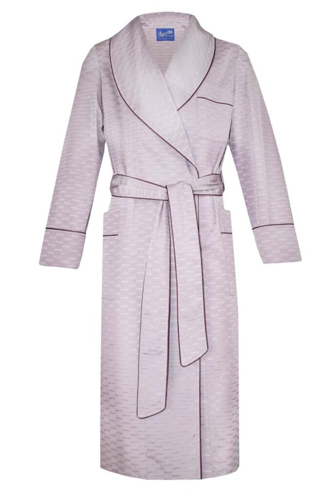 01purple silk dressing gown, Dressing Gowns and Pajamas by Baturina Homewear