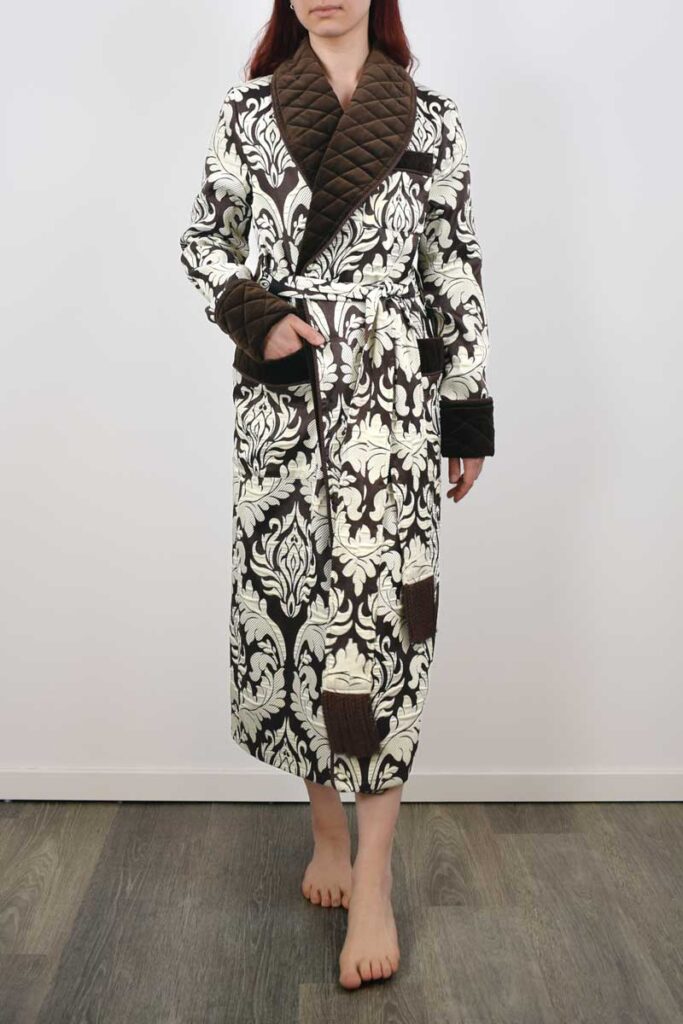 1brown cream baroque dressing gown women, Dressing Gowns and Pajamas by Baturina Homewear