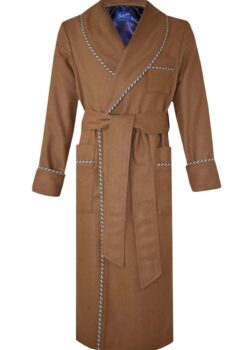 camel brown wool robe dressing gown men, Dressing Gowns and Pajamas by Baturina Homewear
