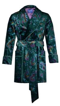 green velvet smoking jacket robe, Dressing Gowns and Pajamas by Baturina Homewear
