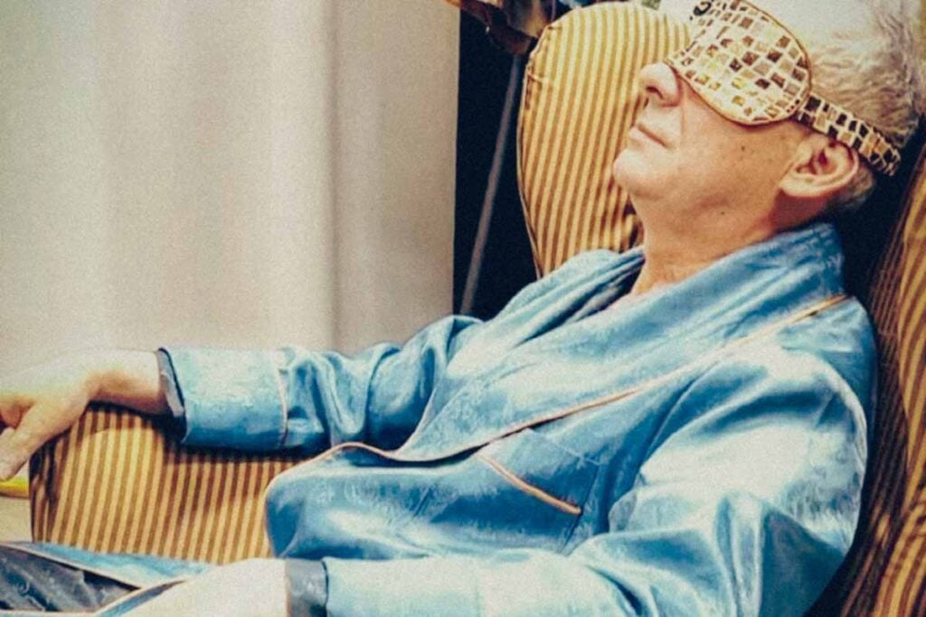 sleeping man in robe, Dressing Gowns and Pajamas by Baturina Homewear
