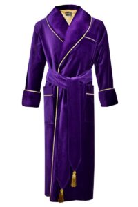 purple velvet mens robe dressing gown a01, Dressing Gowns and Pajamas by Baturina Homewear