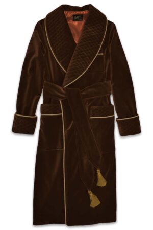 brown velvet robe men, Dressing Gowns and Pajamas by Baturina Homewear