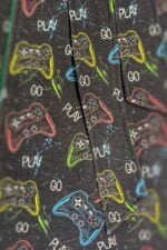 Men's Dressing Gown Gamer Print Cotton Soft Cozy Warm Fleece - Image 4