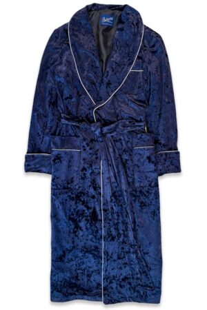 dark blue sherlock robe dressing gown velvet, Dressing Gowns and Pajamas by Baturina Homewear
