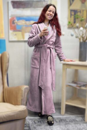 pink fleece robe couple outfit photoshoot, Dressing Gowns and Pajamas by Baturina Homewear