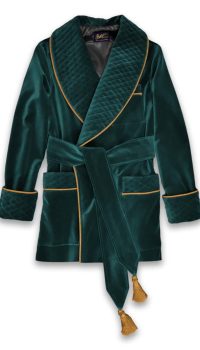 emerald smoking jacket velvet robe men, Dressing Gowns and Pajamas by Baturina Homewear