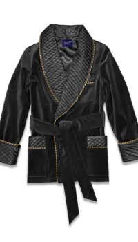 black1 velvet smoking jacket silk, Dressing Gowns and Pajamas by Baturina Homewear