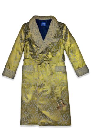 green royal blue olive green baroque jacquard terry cloth robe, Dressing Gowns and Pajamas by Baturina Homewear