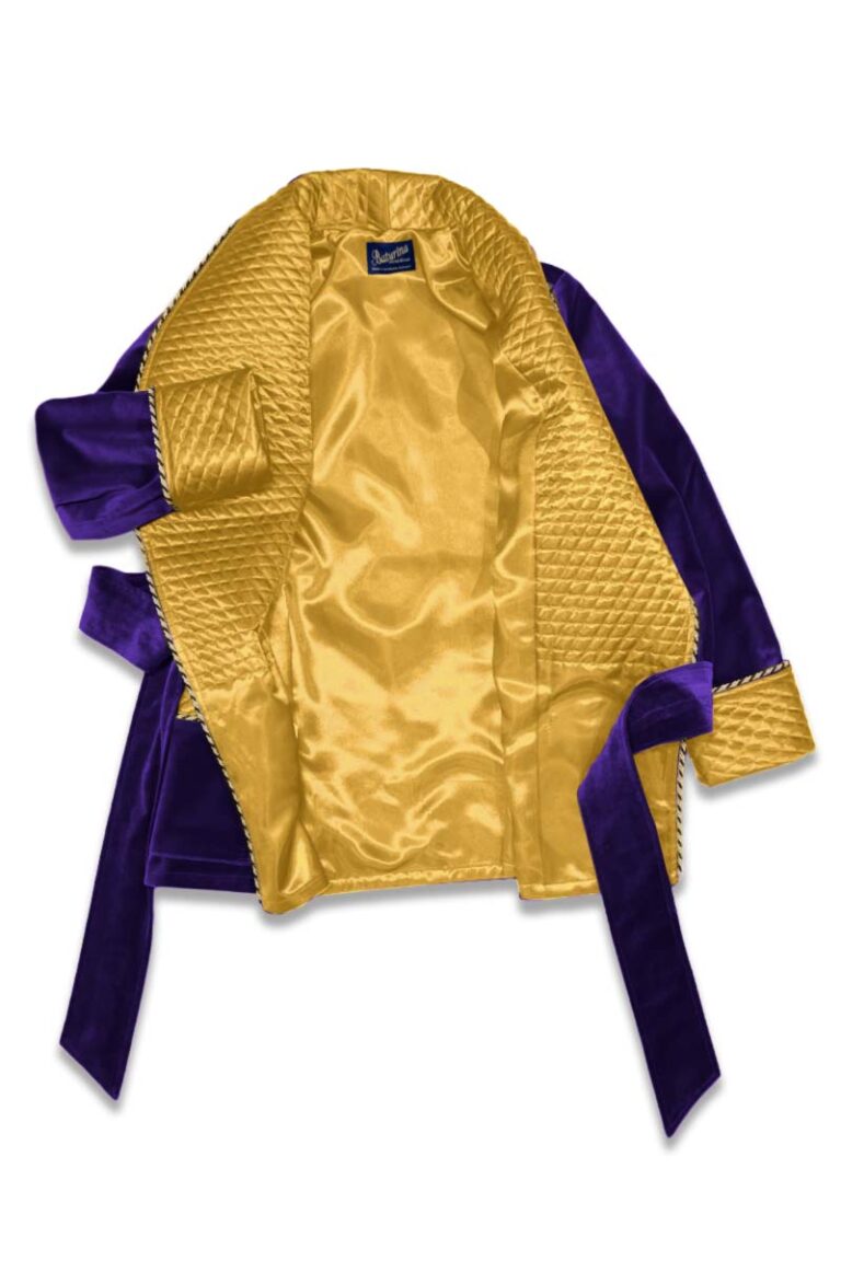 Mens Black & Purple Smoking Jacket by Alberto Nardoni main image 1