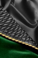 Men's Smoking Jacket Forest Green Velvet Black Quilted - Image 4