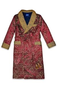 red1 royal blue olive green baroque jacquard terry cloth robe, Dressing Gowns and Pajamas by Baturina Homewear