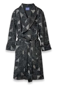 1black geometric dressing gown robe, Dressing Gowns and Pajamas by Baturina Homewear