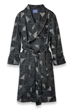1black geometric dressing gown robe, Dressing Gowns and Pajamas by Baturina Homewear