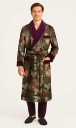 History and style of the smoking jacket 1 3floral dressing gown men, Dressing Gowns and Pajamas by Baturina Homewear