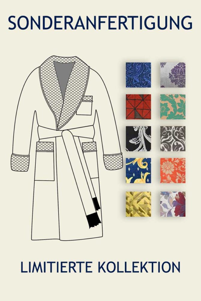 Morgenmantel mit individuellem Design - Limitierte Stoffkollektion