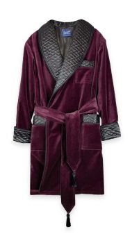 dark wine quilted satin robe, Dressing Gowns and Pajamas by Baturina Homewear