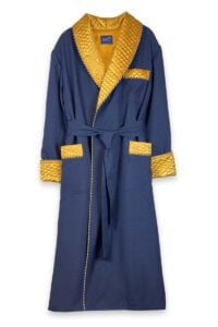 navy gold robe, Dressing Gowns and Pajamas by Baturina Homewear