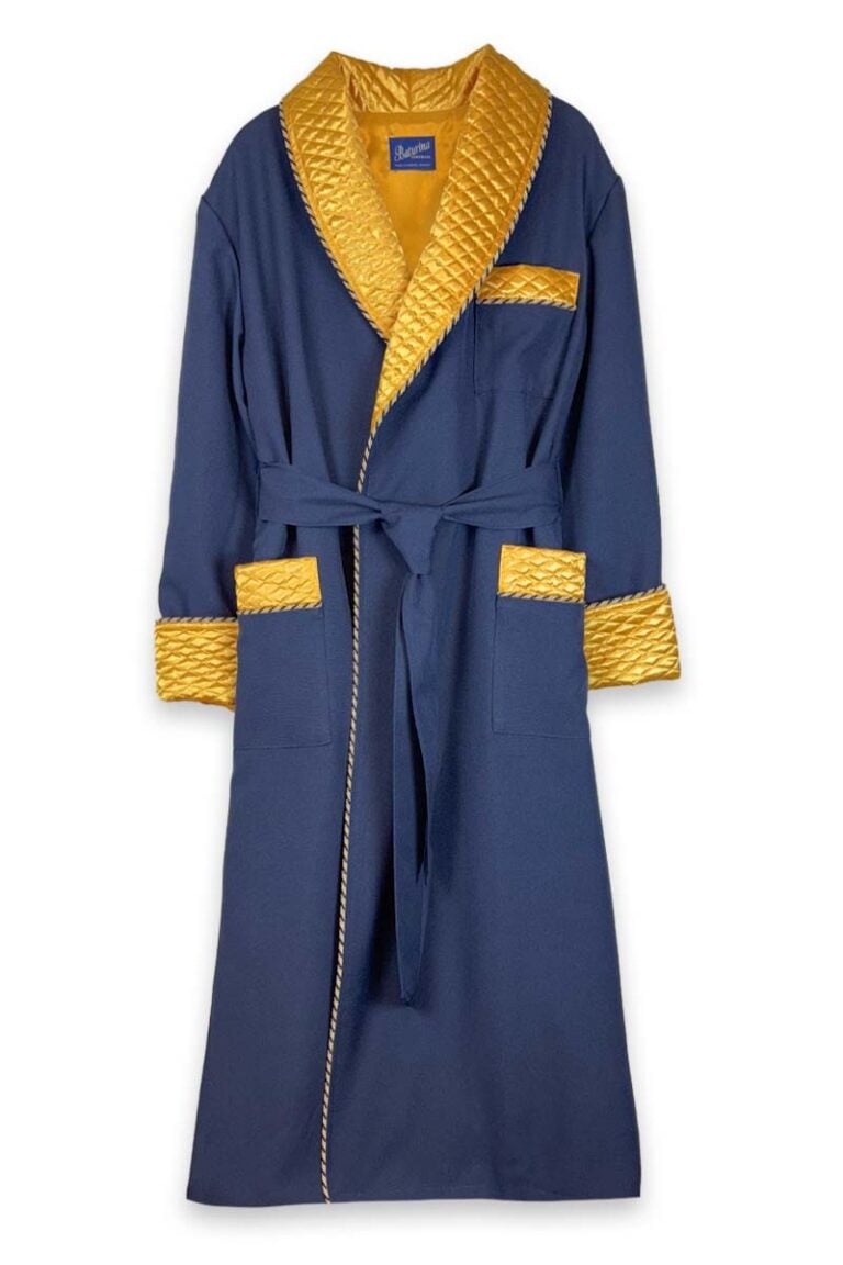 navy gold robe, Dressing Gowns and Pajamas by Baturina Homewear