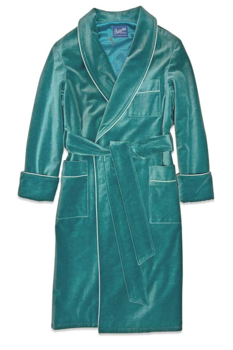 01 1sea green velvet robe, Dressing Gowns and Pajamas by Baturina Homewear