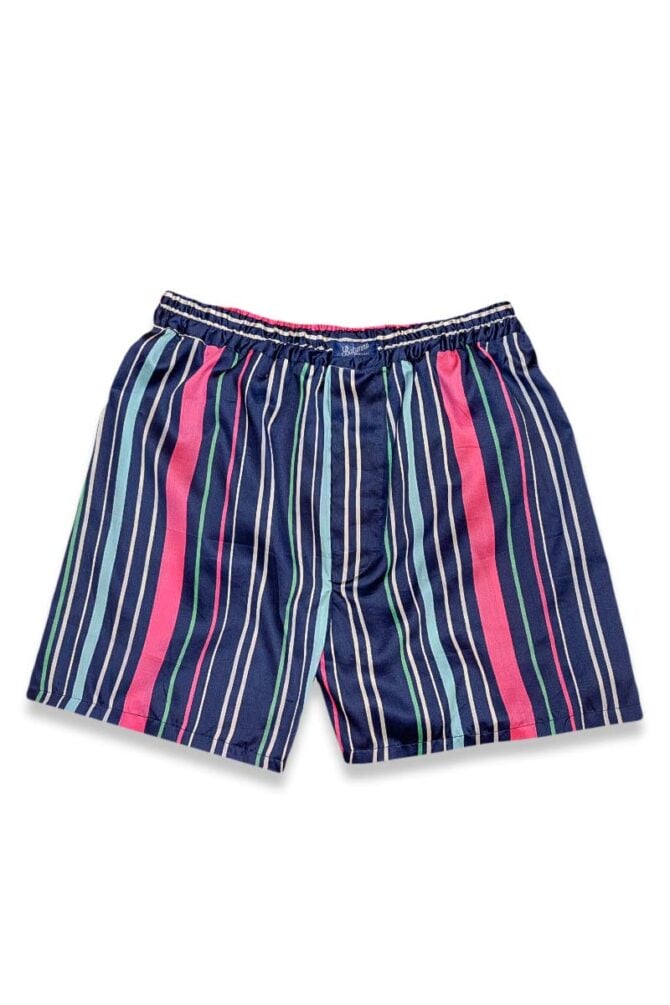 Men's Pajamas Set Striped Cotton Navy Pink - Image 4