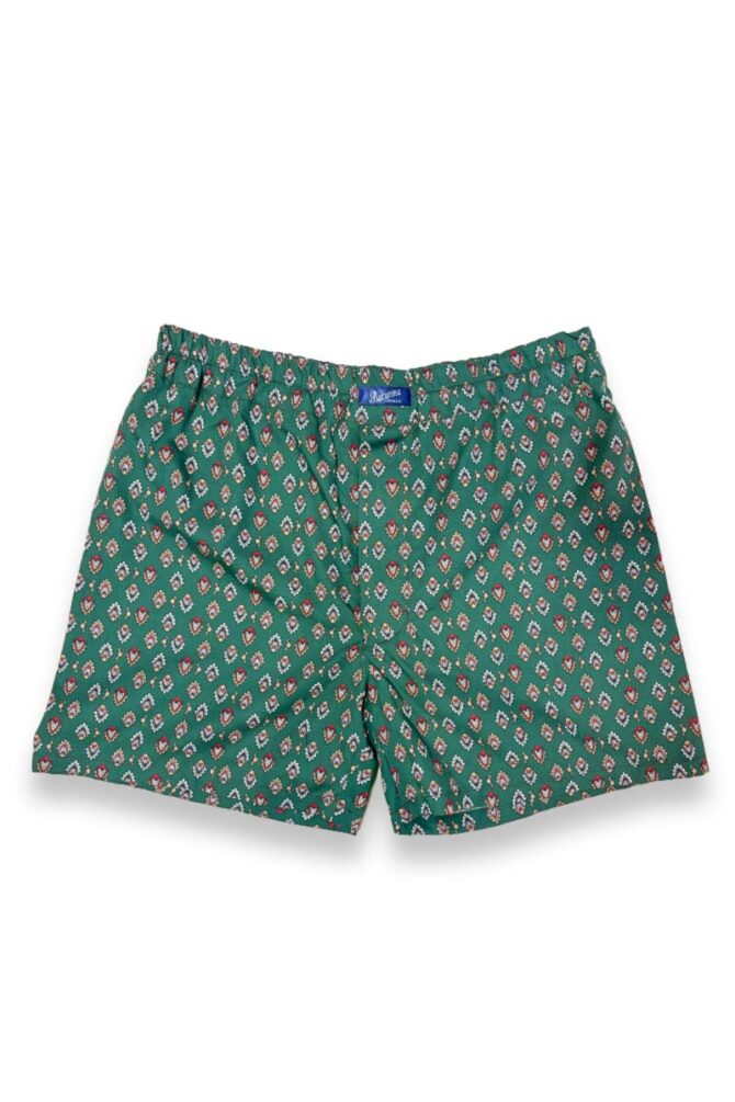 Herren Boxershorts Grünes Medaillon Baumwolle – Bild 1