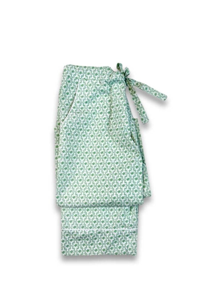 Men's Pajamas Set Green Medallion Cotton - Image 5