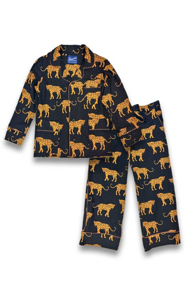 Pyjama-Set für Kinder Baumwolle Jersey Golden Leopard – Bild 1