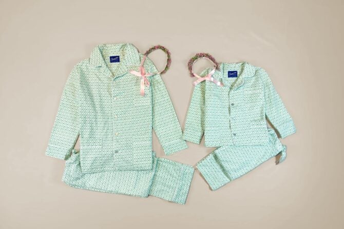 Women's Pajamas Set Green Medallion Cotton - Image 7