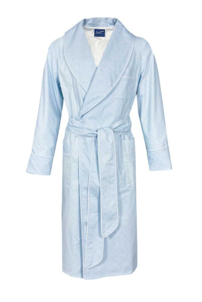 blue cotton dressing gown, Dressing Gowns and Pajamas by Baturina Homewear
