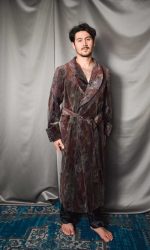 mens velvet dressing gown robe, Dressing Gowns and Pajamas by Baturina Homewear