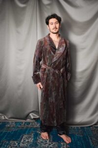 mens velvet dressing gown robe, Dressing Gowns and Pajamas by Baturina Homewear