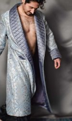 silver blue robe1 3, Dressing Gowns and Pajamas by Baturina Homewear