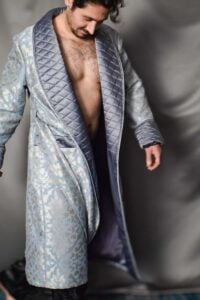 silver blue robe1 3, Dressing Gowns and Pajamas by Baturina Homewear