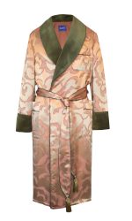 mens dressing gown gold burgundy jacquard robe olive, Dressing Gowns and Pajamas by Baturina Homewear