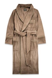 taupe fleece dressing gown robe extra warm, Dressing Gowns and Pajamas by Baturina Homewear