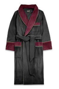 02black burgundy2 fleece dressing gown robe extra warm, Dressing Gowns and Pajamas by Baturina Homewear