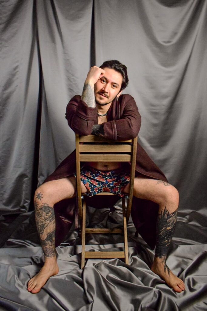 09brown wool robe model, Dressing Gowns and Pajamas by Baturina Homewear