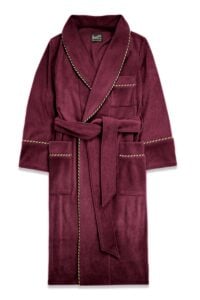 dark wine fleece dressing gown robe extra warm, Dressing Gowns and Pajamas by Baturina Homewear