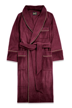 dark wine fleece dressing gown robe extra warm, Dressing Gowns and Pajamas by Baturina Homewear