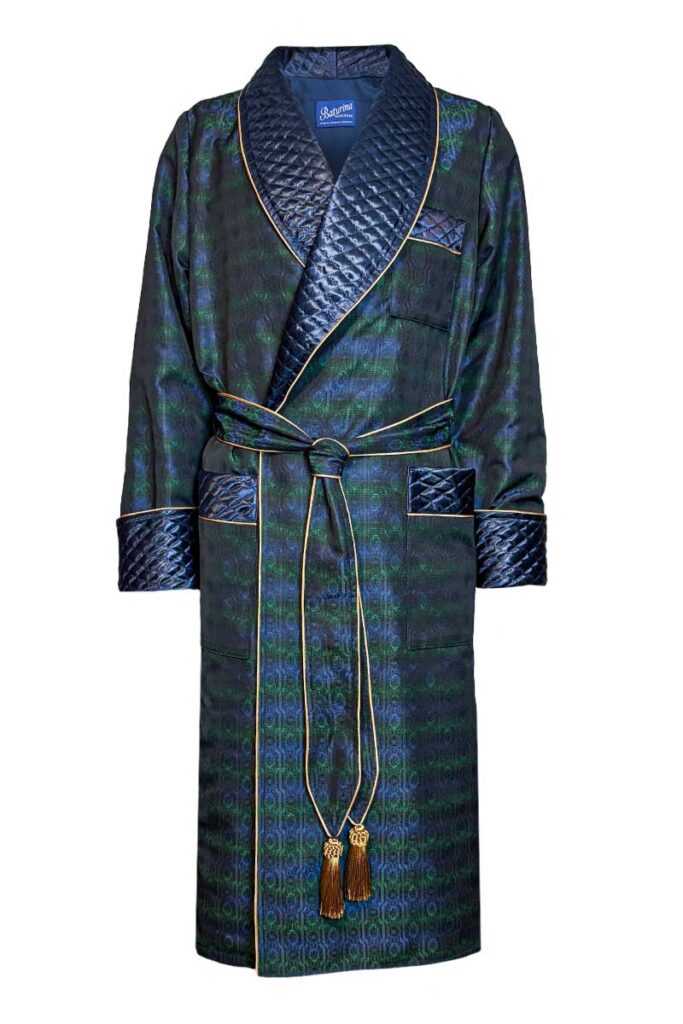1blue green medallion dressing gown, Dressing Gowns and Pajamas by Baturina Homewear