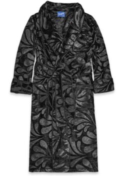 mens black velvet dressing gown chenille, Dressing Gowns and Pajamas by Baturina Homewear