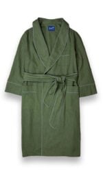 olive green linen robe dressing gown men, Dressing Gowns and Pajamas by Baturina Homewear