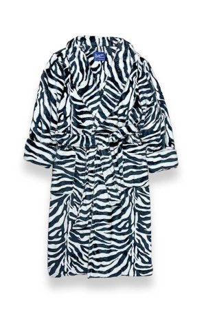 zebra fleece robe dressing gown, Dressing Gowns and Pajamas by Baturina Homewear